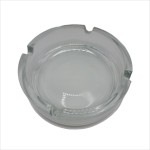 Round ashtray, made of glass, Selena, 10.5 cm, transparent color